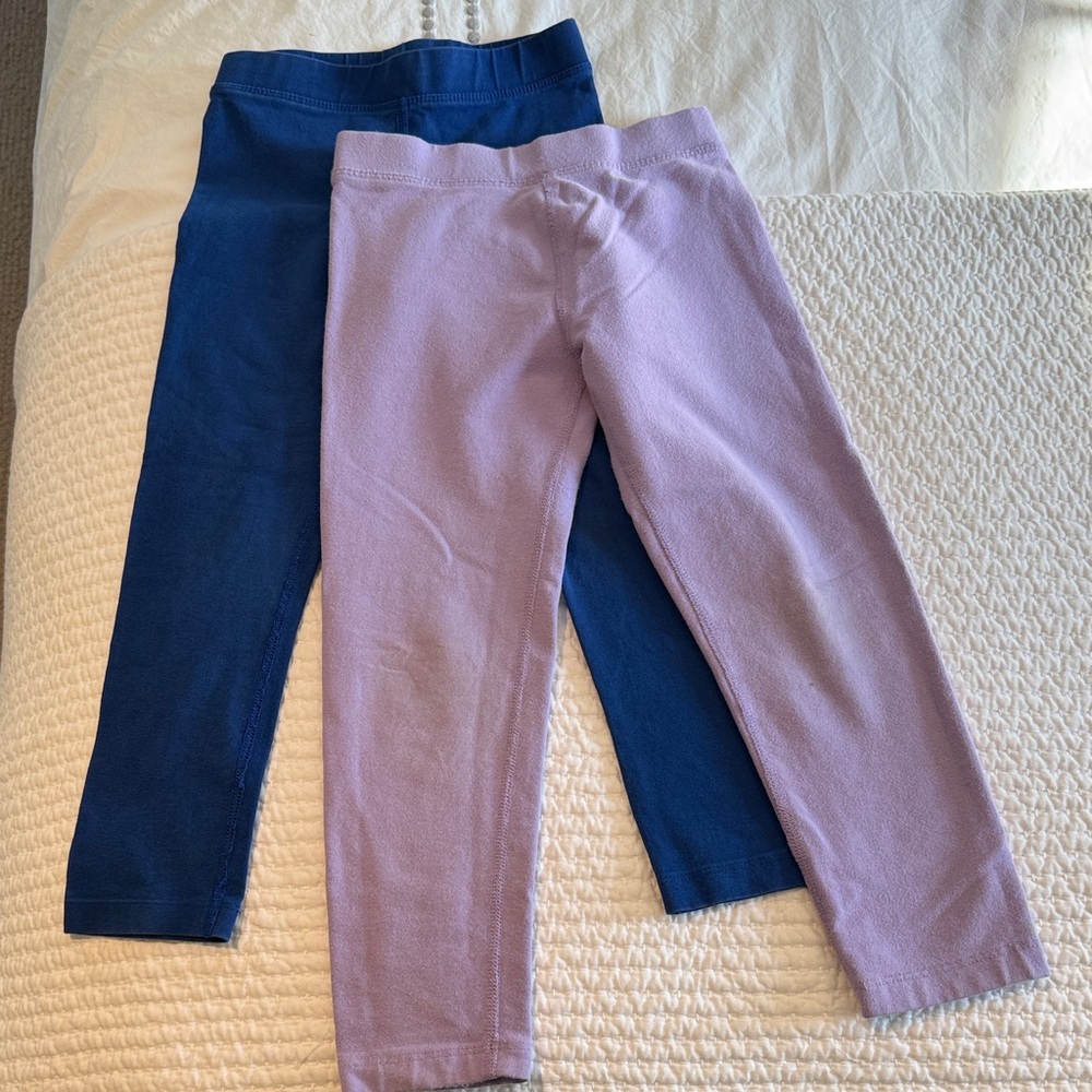 Primary.com Blue and Lavender Kids Leggings size 5